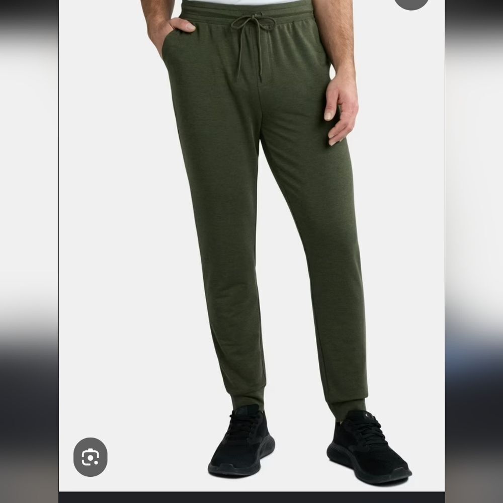 Athletic Works Men's Olive Joggers